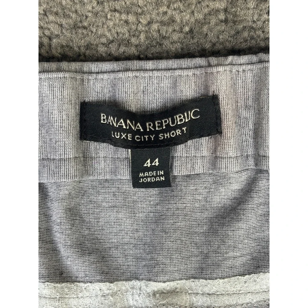 Banana Republic Luxe City Shorts Men's Size 44 Gray Cotton Stretch Slash Pockets